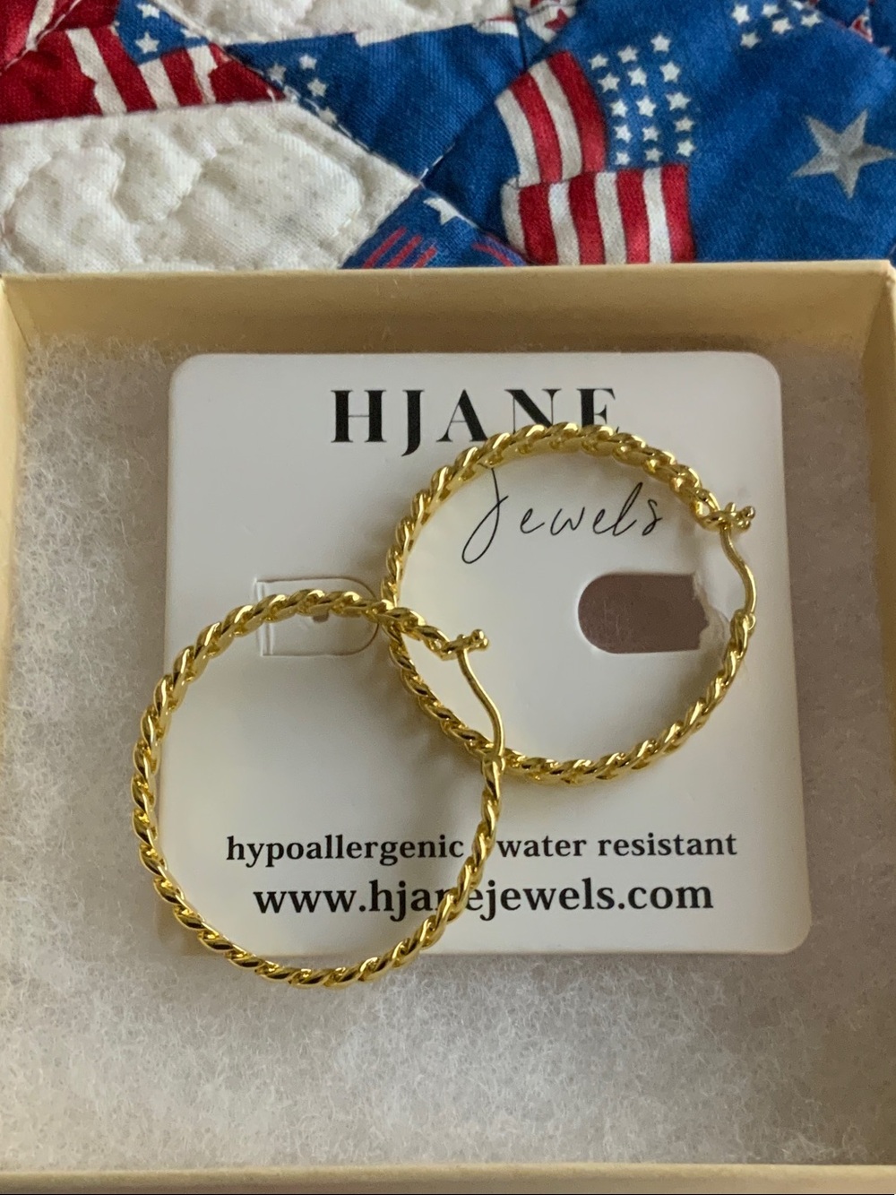 Twisted Chain Gold Hoop Earrings
